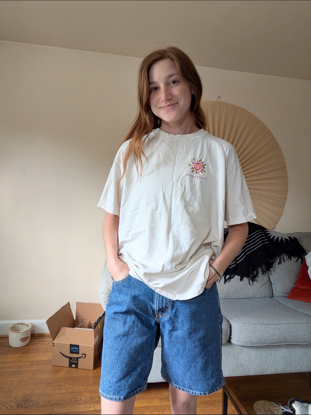 1990s Embroidered Woodstock T-Shirt